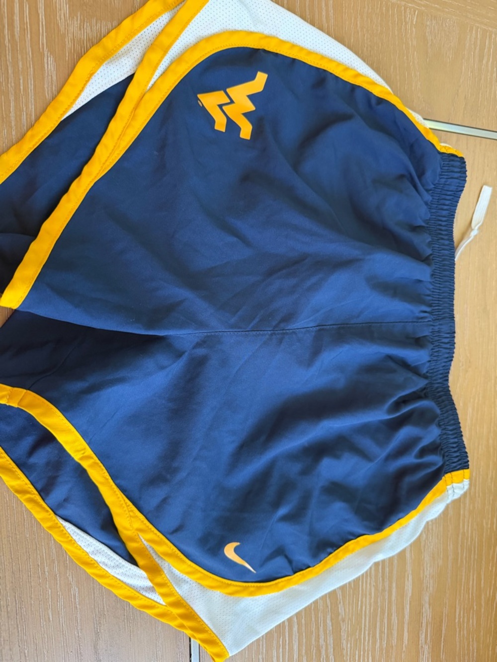 Nike Navy Athletic Drawstring Shorts with White Lining
